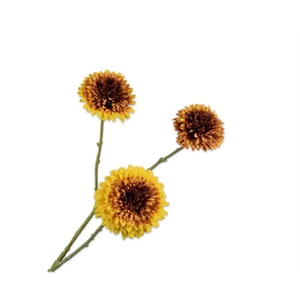 Zonnebloem tak 90cm geel/bruin 16/d