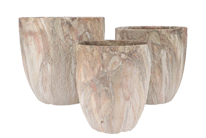 Monty Sand Pot S/3 31x31/26x27/21x23cm
