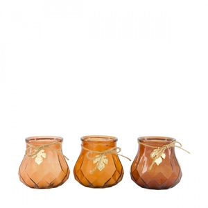 Candle Glass d11*10cm cinnamon