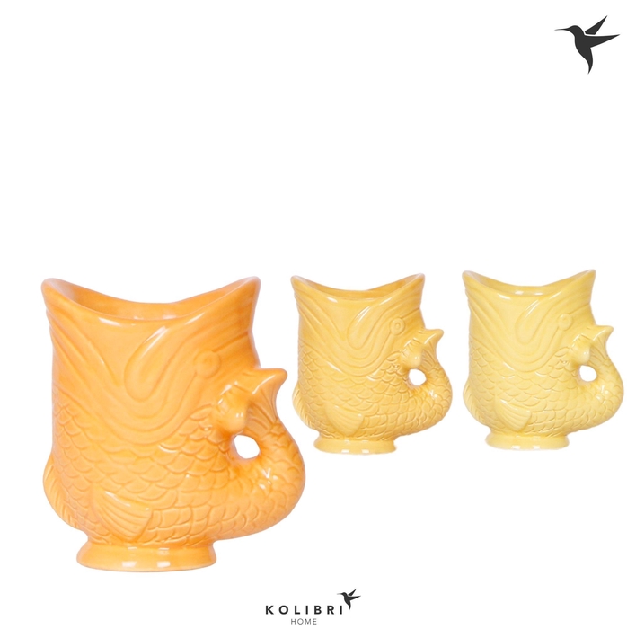 <h4>Kolibri Home Fish pot yellow mix</h4>