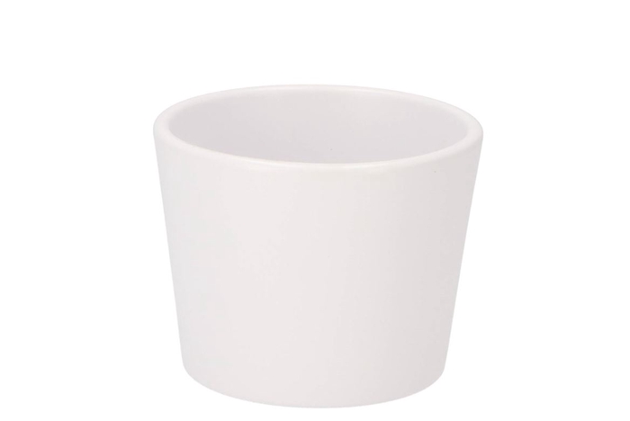 <h4>Ceramic White Matt Pot 11cm</h4>