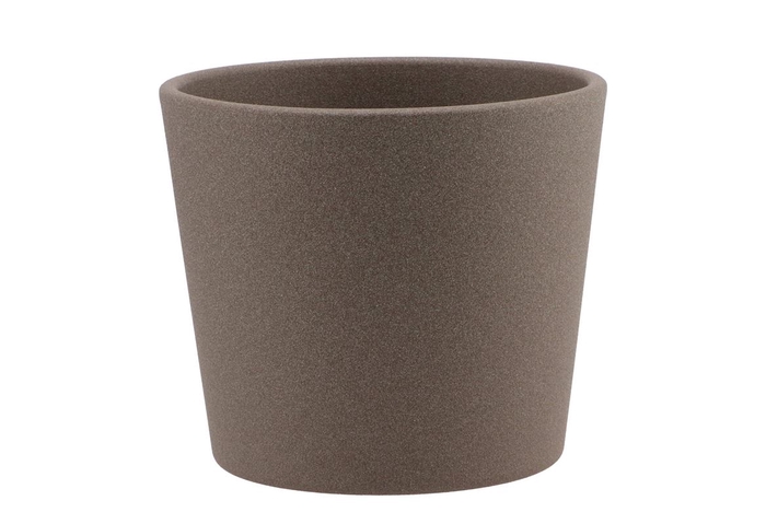 <h4>Ceramic Pot Brown 13cm</h4>