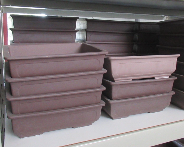 <h4>Bonsai pot rectangle, brown unglazed (28x21,5x8)</h4>