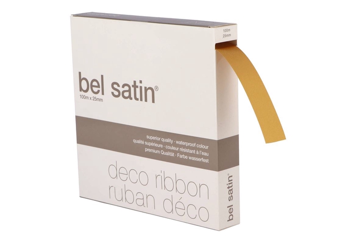 Ribbon Satin (nr.51) Gold 25mm A 100 Meter