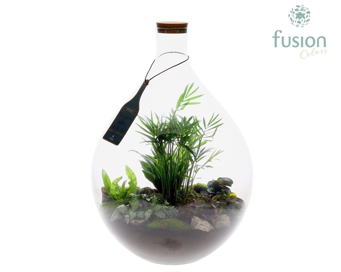 <h4>Green Bottle met Arrangement</h4>