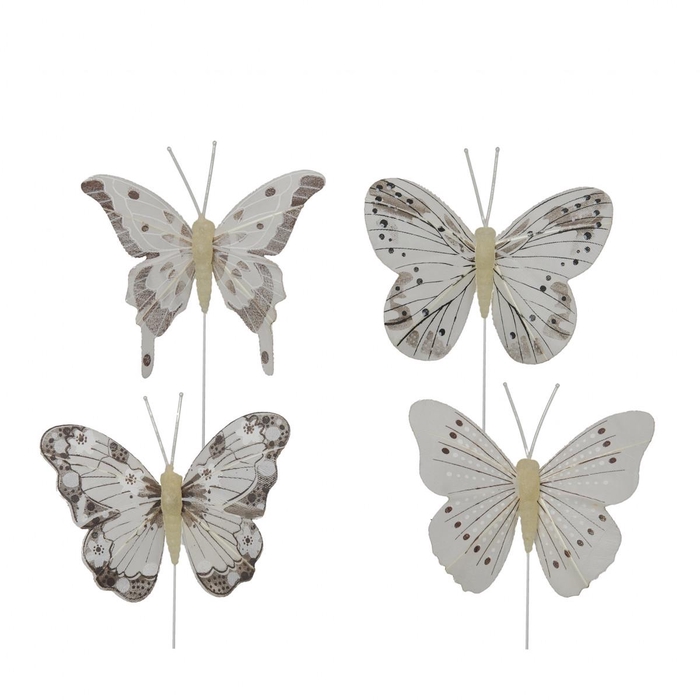 <h4>Voorjaar Vlinder/draad 8cm x12</h4>