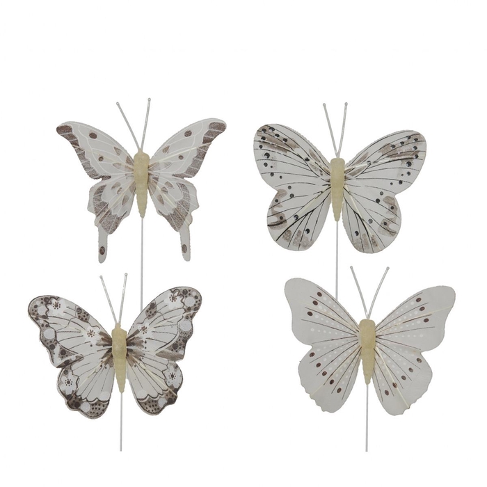 <h4>Vlinder/draad 8cm x12</h4>