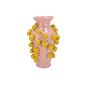 Fruit Lemon Light Pink Vase 24x38cm Nm