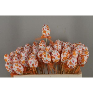 Stick Egg Fabric+bow Orange