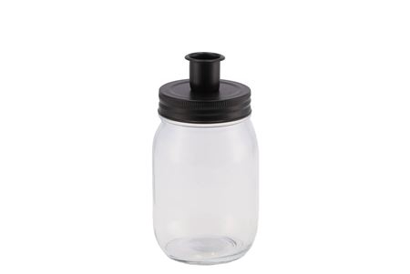 <h4>Candle Jar Black 8x13cm</h4>