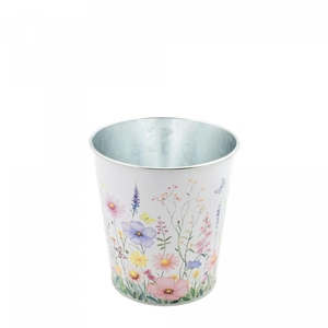Zinc Alona Flowers pot d13*13cm