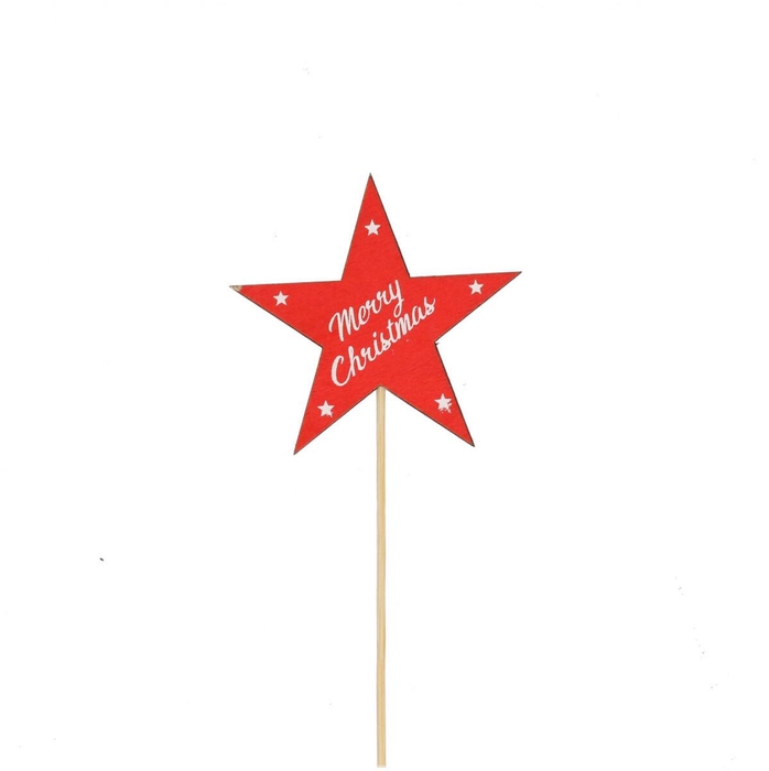 <h4>Christmas sticks 15cm Star Merry Christmas 7cm</h4>