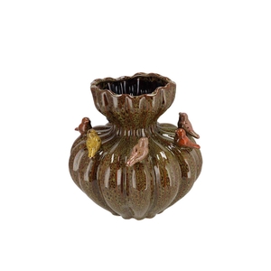 Bird Vase Wild Brown 22x22x21cm