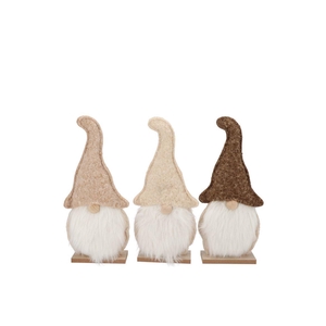 Lauren Brown Gnome Deco Ass 8x4x18cm