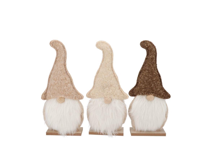 <h4>Lauren Brown Gnome Deco Ass 8x4x18cm</h4>