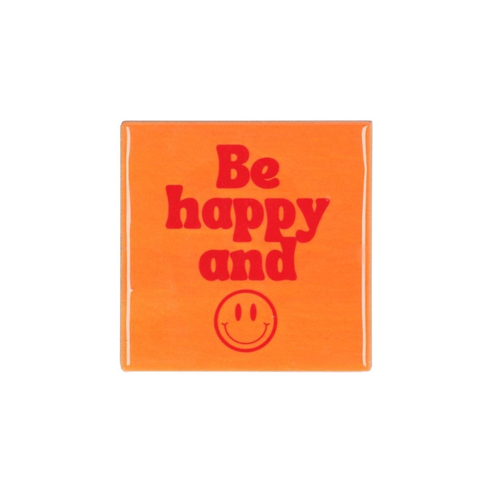 <h4>Tile Be Happy Orange/pink 10x10x1cm</h4>