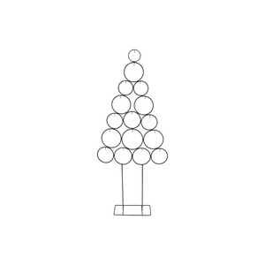 Metal Circle Tree 50x14x118cm Nm