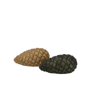 Jingle Olive Green Pinecone Ass 10x5x5cm Nm