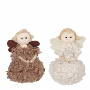 Kerst Deco engel 8.5*12cm ass.