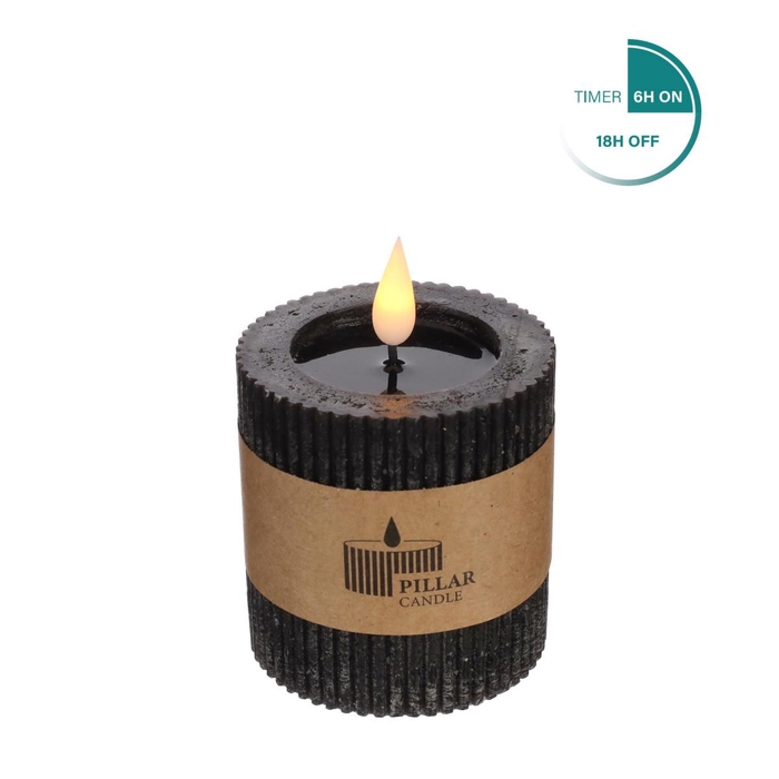 <h4>Candle LED cylin.rib d07*7.5cm ex.AAA</h4>