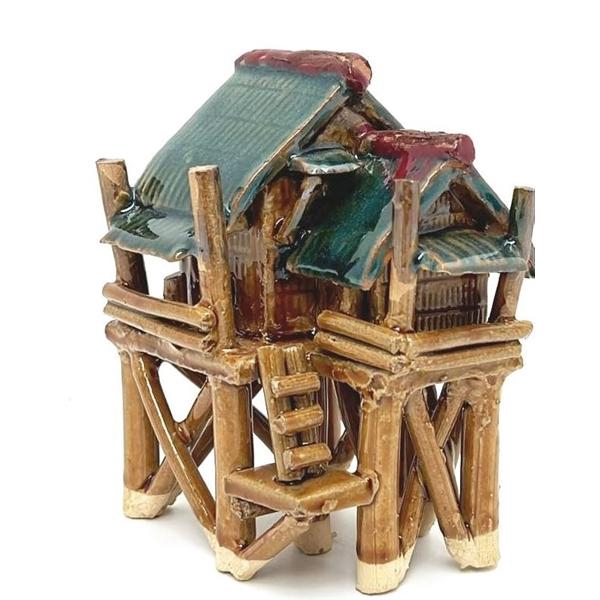 <h4>Chinese water house, glazed, height 13cm, box 8 pcs.</h4>