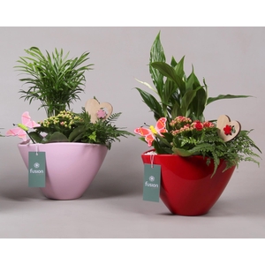 Keramieken pot ovaal div. kleuren met ArrD22.5 H40