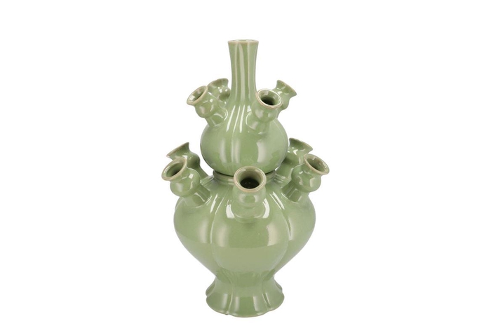 <h4>Rotterdam Green Vase Set Tulip 25x25x36cm Nm</h4>