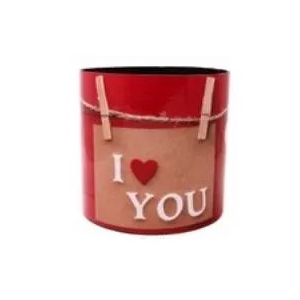 CACHEPOT CATHERINE 15 CM X 15 CM X 15 CM I LOVE YOU