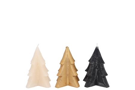 <h4>Frosty Black Mix Pine Tree Candle 6x8cm Ass</h4>