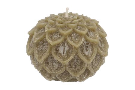<h4>Candle Dahlia Olive 9x7cm</h4>