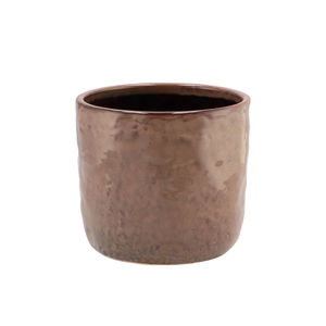 Iron Stone Old Pink Glazed Pot 16x15cm