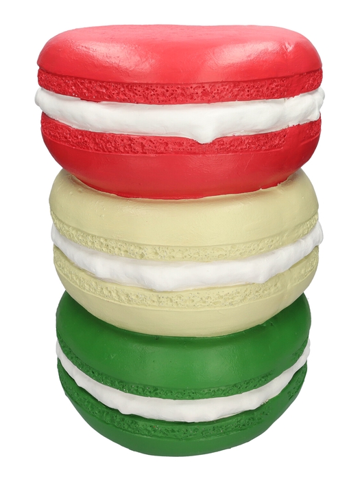 <h4>DF03-666351000 - Side table Macaron d30/33.5xh46.5 red/ beige/d.green</h4>