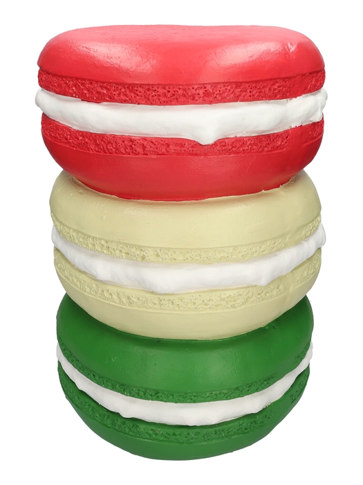 <h4>DF03-666351000 - Side table Macaron d33.5xh46.5 red/ beige/d.green</h4>