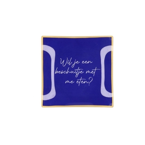 Plate Square Wil Je Een Beschuitje 18x18x2cm