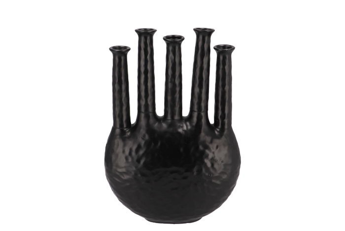 Inga Jahra Black Vase Oval Tube 28x12x39cm