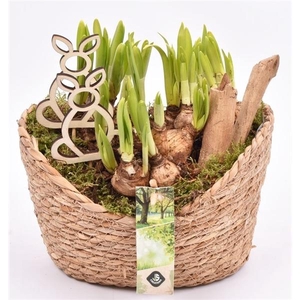 Jute mand ovaal 23x18.5cm