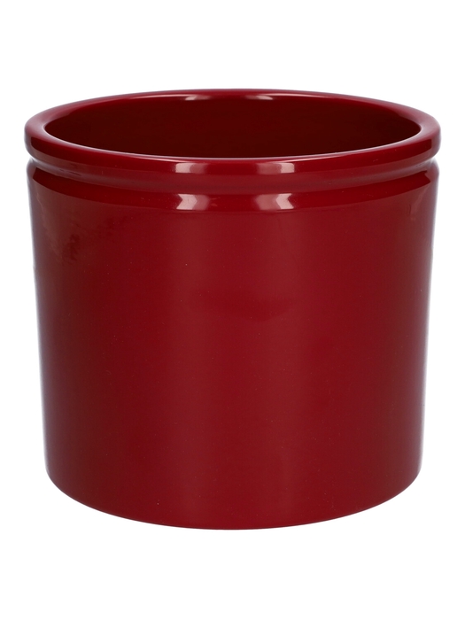 <h4>DF03-885097200 - Pot Lucca1 d27.8xh25.7 winered shiny</h4>