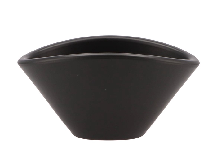 <h4>Vinci Matt Black Bowl Oval 24x17x12cm</h4>