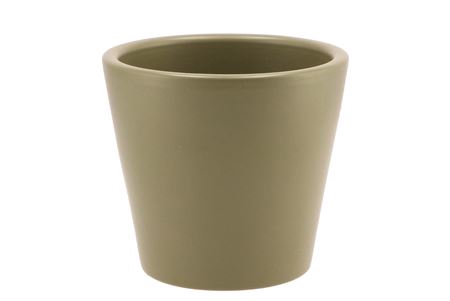 <h4>Vinci Army Green Container Pot 15x13cm</h4>