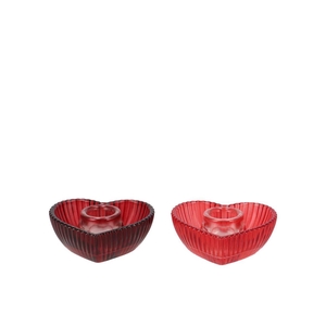 Amour Red Mix Candle H Heart Ass 9x8x4cm Nm