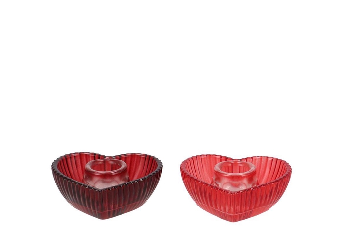 Amour Red Mix Candle H Heart Ass 9x8x4cm Nm
