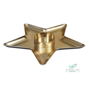 MELAMINE STAR PLATE GOLD 31X31X3CM