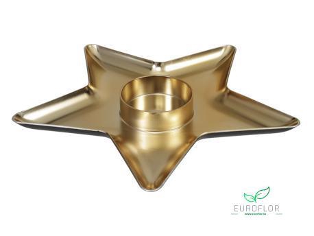MELAMINE STAR PLATE GOLD 31X31X3CM