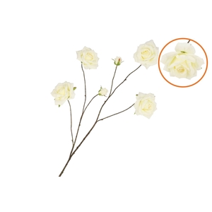 Silk Roses Wild White 126cm