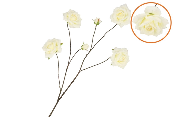 <h4>Silk Roses Wild White 126cm</h4>