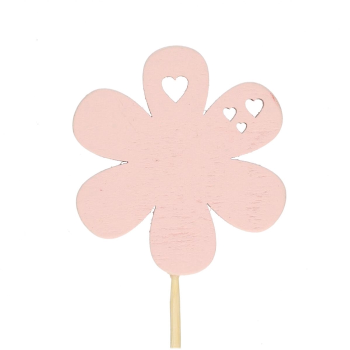 <h4>Bijsteker 20cm Bloem hout 7cm</h4>