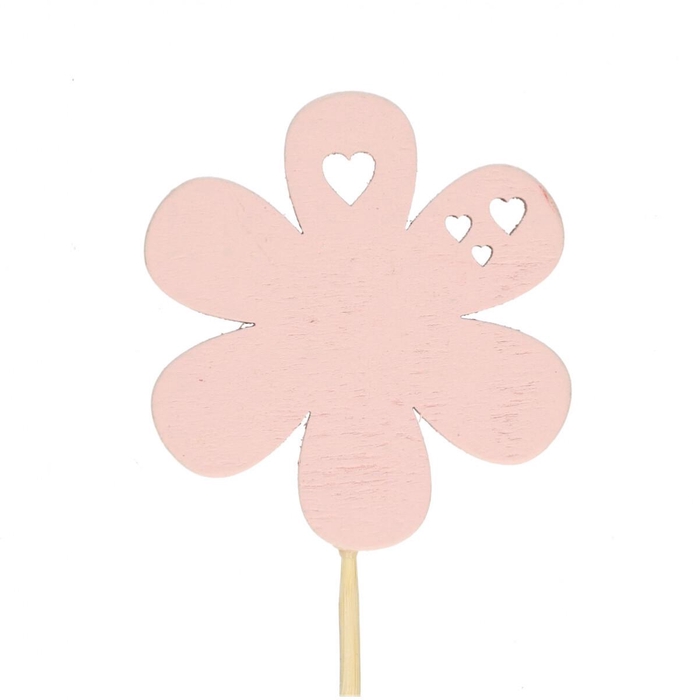 <h4>Bijsteker 20cm Bloem hout 7cm</h4>