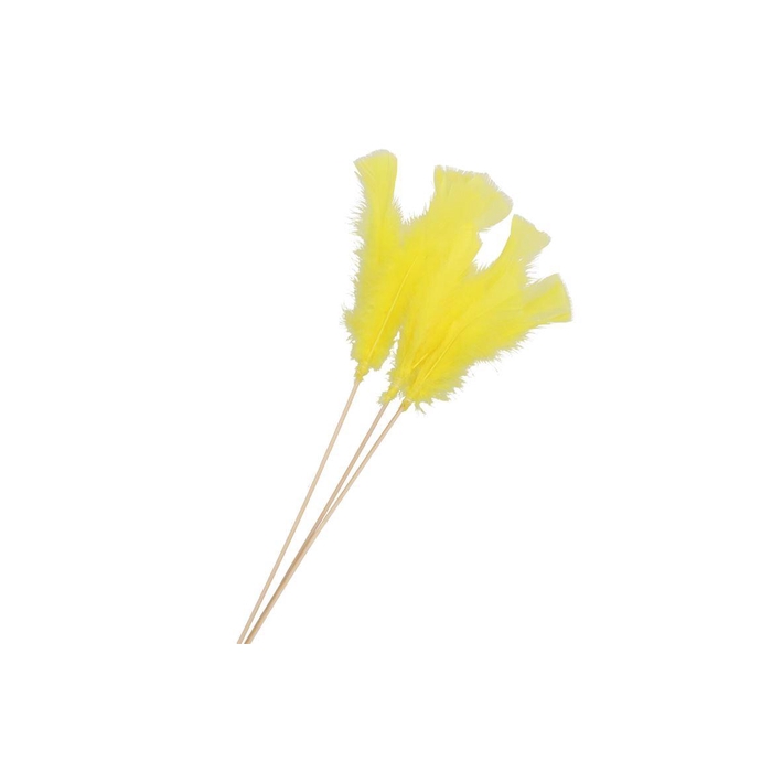 <h4>Feathers Yellow On Stick 50cm P/50 Nm</h4>