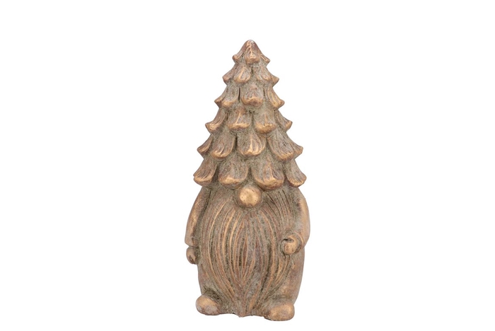 <h4>Concrete Golden Gnome Tree 13x13x28cm</h4>