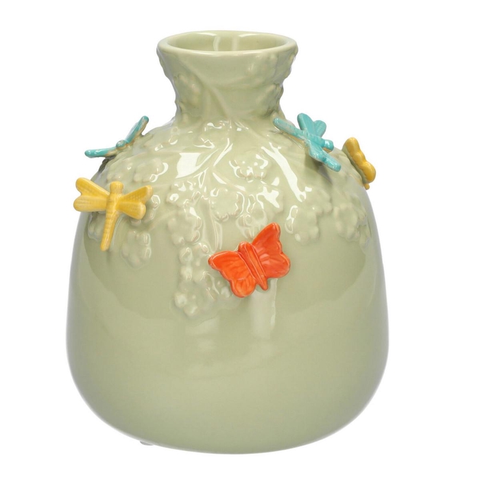 <h4>Keramiek Exclusief Dragonfly flesvaas d05/14*16cm</h4>